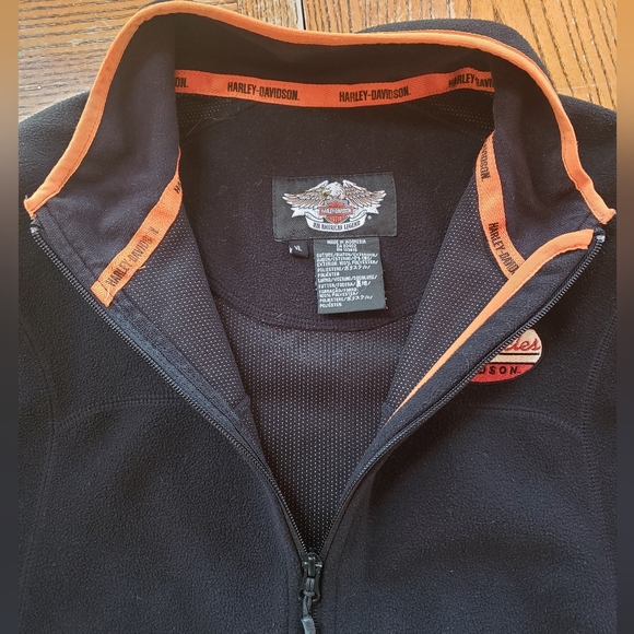 Harley Davidson Motorcycles women's fleece zip-up jacket, size XL - Picture 3 of 7